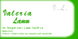 valeria lamm business card